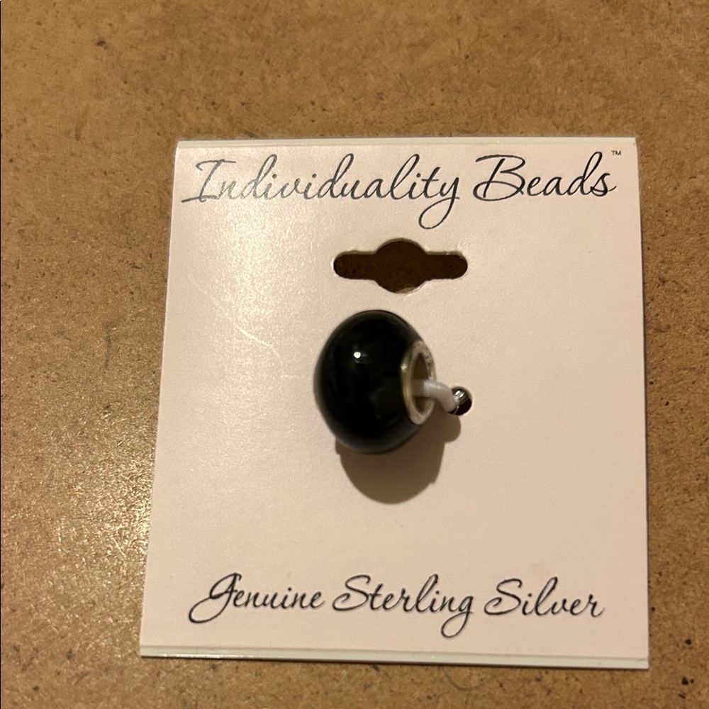 Individuality Beads Black Sterling Silver Bead Charm
New